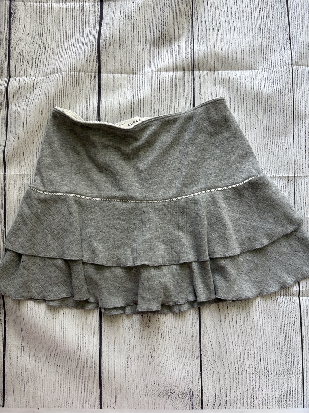 Good Days Project Heathered Grey Mini Skirt with Built in Shorts Size S